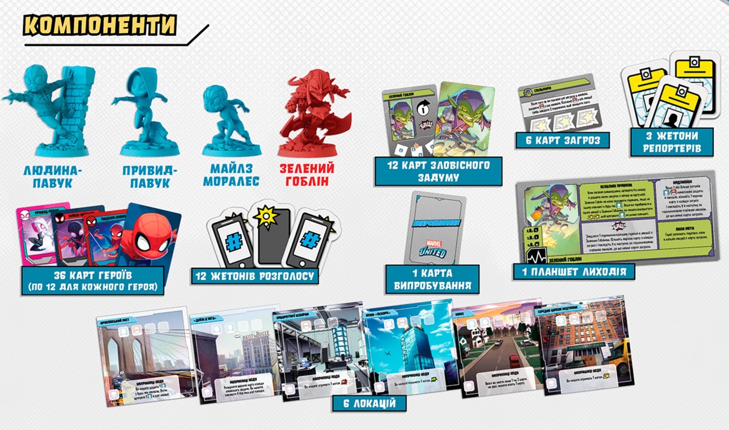 Marvel United: У Всесвіті Людини-павука (Marvel United: Во Вселенной Человека-паука / Marvel United: Enter the Spider-Verse) (укр.)