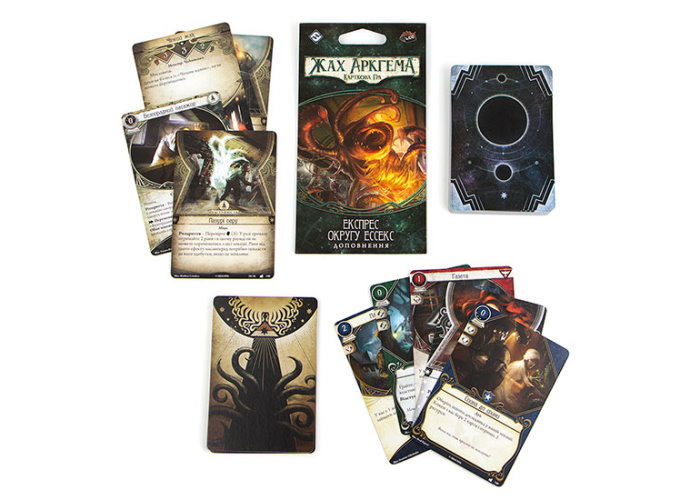 Жах Аркгема: Карткова гра - Спадщина Давінчі: Експрес округу Ессекс (Ужас Аркхэма: Карточная игра – Наследие Данвича: Экспресс округа Эссекс / Arkham Horror: The Card Game – The Essex County Express: Mythos Pack) (укр.)